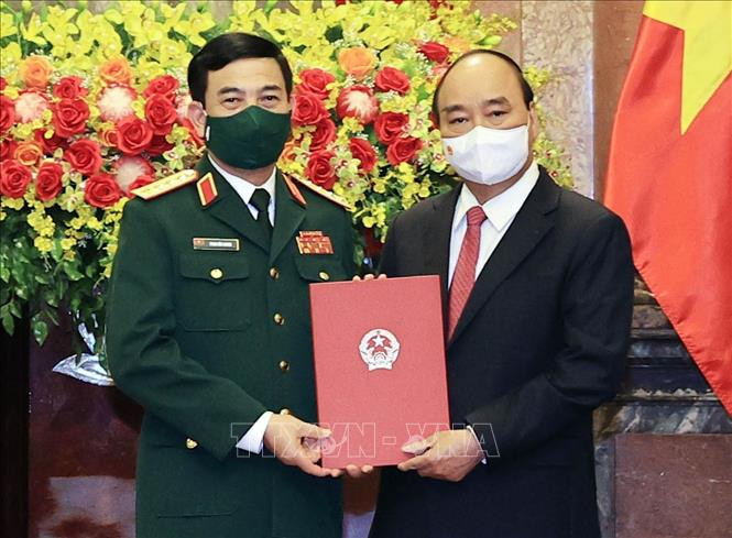 Trao quyết định thăng hàm Đại tướng cho Bộ trưởng Quốc phòng Phan Văn Giang